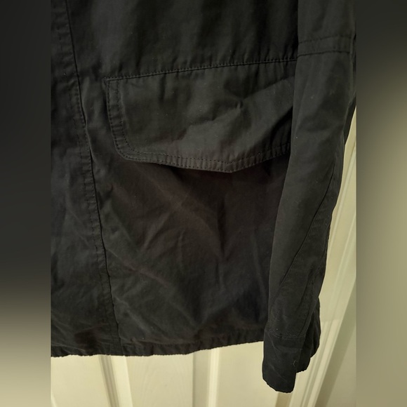 ASOS men’s black cross over jacket size large hooded with buttons - Picture 7 of 9